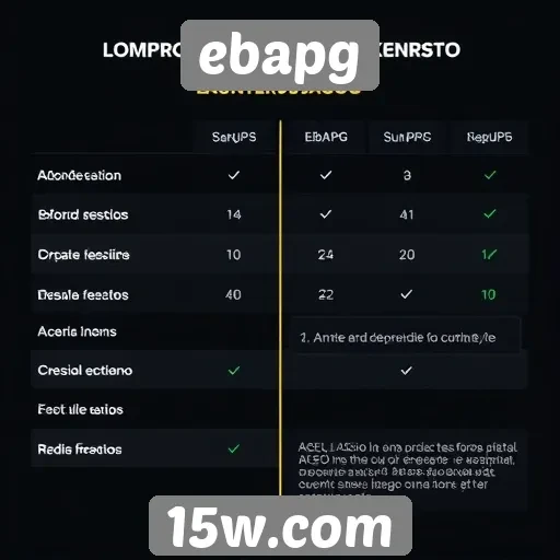Comparativo entre ebapg e outros sites de jogos